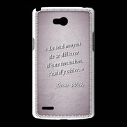 Coque LG L80 Tentation Rose Citation Oscar Wilde