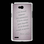 Coque LG L80 Toujours amoureux Rose Citation Oscar Wilde