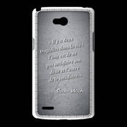 Coque LG L80 Tragédie Noir Citation Oscar Wilde