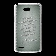 Coque LG L80 Tragédie Vert Citation Oscar Wilde