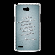 Coque LG L80 Tragédie Turquoise Citation Oscar Wilde