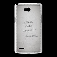 Coque LG L80 Aimer Gris Citation Oscar Wilde