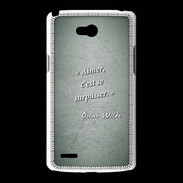 Coque LG L80 Aimer Vert Citation Oscar Wilde