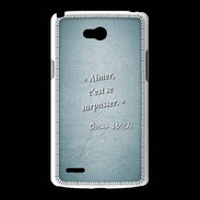 Coque LG L80 Aimer Turquoise Citation Oscar Wilde