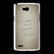 Coque LG L80 Aimer Sepia Citation Oscar Wilde