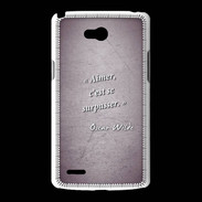 Coque LG L80 Aimer Violet Citation Oscar Wilde