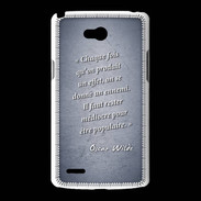 Coque LG L80 Chaque fois Bleu Citation Oscar Wilde