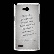 Coque LG L80 Chaque fois Gris Citation Oscar Wilde