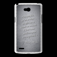 Coque LG L80 Chaque fois Noir Citation Oscar Wilde
