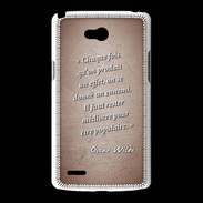Coque LG L80 Chaque fois Rouge Citation Oscar Wilde