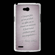 Coque LG L80 Chaque fois Rose Citation Oscar Wilde