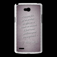 Coque LG L80 Chaque fois Violet Citation Oscar Wilde