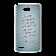 Coque LG L80 Chaque fois Turquoise Citation Oscar Wilde