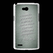 Coque LG L80 Chaque fois Vert Citation Oscar Wilde