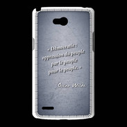 Coque LG L80 Démocratie Bleu Citation Oscar Wilde