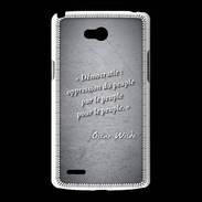 Coque LG L80 Démocratie Noir Citation Oscar Wilde