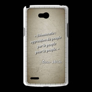 Coque LG L80 Démocratie Sepia Citation Oscar Wilde