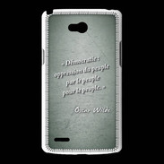 Coque LG L80 Démocratie Vert Citation Oscar Wilde