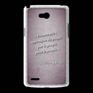 Coque LG L80 Démocratie Violet Citation Oscar Wilde