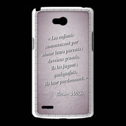 Coque LG L80 Dieux prières Rose Citation Oscar Wilde