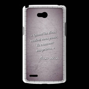Coque LG L80 Dieux prières Violet Citation Oscar Wilde