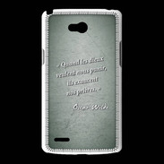 Coque LG L80 Dieux prières Vert Citation Oscar Wilde