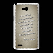 Coque LG L80 Enfants parents Sepia Citation Oscar Wilde