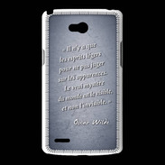 Coque LG L80 Esprits légers Bleu Citation Oscar Wilde