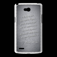Coque LG L80 Esprits légers Noir Citation Oscar Wilde