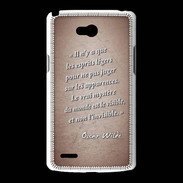 Coque LG L80 Esprits légers Rouge Citation Oscar Wilde