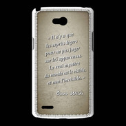Coque LG L80 Esprits légers Sepia Citation Oscar Wilde