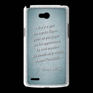 Coque LG L80 Esprits légers Turquoise Citation Oscar Wilde