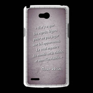 Coque LG L80 Esprits légers Violet Citation Oscar Wilde