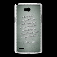 Coque LG L80 Esprits légers Vert Citation Oscar Wilde