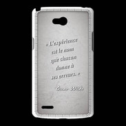 Coque LG L80 Expérience Gris Citation Oscar Wilde