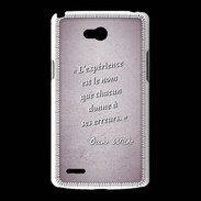Coque LG L80 Expérience Rose Citation Oscar Wilde