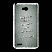 Coque LG L80 Expérience Vert Citation Oscar Wilde