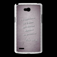 Coque LG L80 Expérience Violet Citation Oscar Wilde