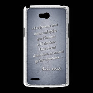 Coque LG L80 Femmes émotions Bleu Citation Oscar Wilde