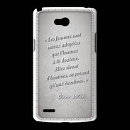 Coque LG L80 Femmes émotions Gris Citation Oscar Wilde