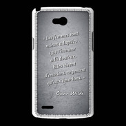 Coque LG L80 Femmes émotions Noir Citation Oscar Wilde
