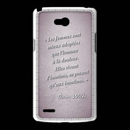 Coque LG L80 Femmes émotions Rose Citation Oscar Wilde