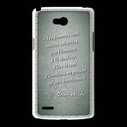 Coque LG L80 Femmes émotions Vert Citation Oscar Wilde