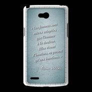 Coque LG L80 Femmes émotions Turquoise Citation Oscar Wilde