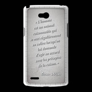 Coque LG L80 Homme animal Gris Citation Oscar Wilde