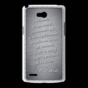 Coque LG L80 Homme animal Noir Citation Oscar Wilde