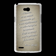 Coque LG L80 Homme animal Sepia Citation Oscar Wilde