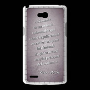 Coque LG L80 Homme animal Violet Citation Oscar Wilde