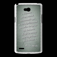 Coque LG L80 Homme animal Vert Citation Oscar Wilde