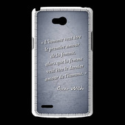 Coque LG L80 Homme veut Bleu Citation Oscar Wilde